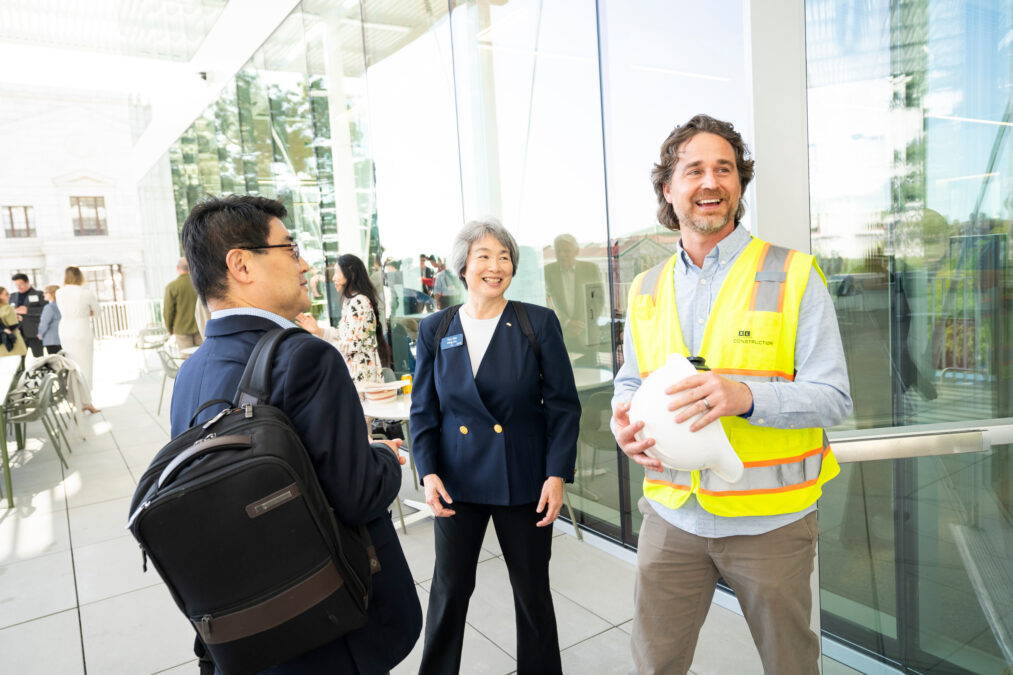 Dean Tsu-Jae King Liu at the Grimes Engineering Center opening