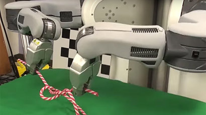 Robot tying a knot