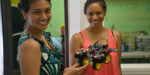 Melissa and Lavanya Jawaharlal with their Pi-Bot